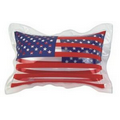 Inflatable Clear Two Sided U.S. Flag Pillow (11")